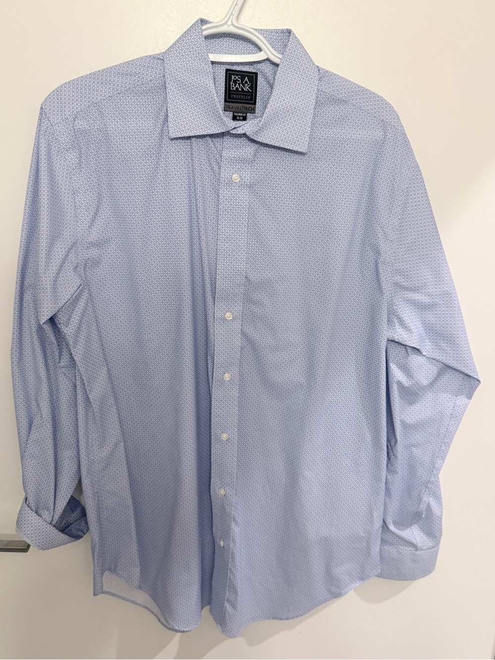 Jos. A. Bank Light Blue Micro-Pattern Men's Dress Shirt